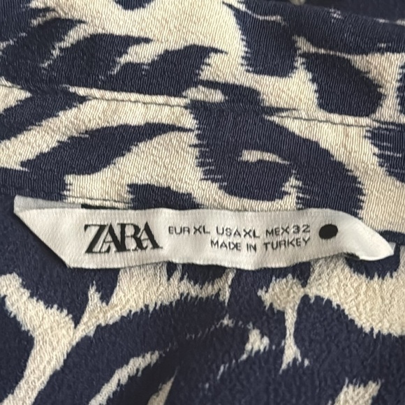 ZARA Navy Blue White Printed Midi Shirt Dress Size XL
Kaftan‎ Boho Work Vacation - Picture 14 of 15